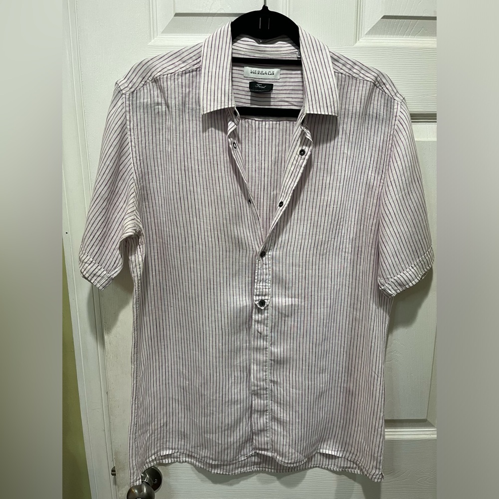 Versace collection Mens Dress Short Sleeve Shirt. 15 3|4. 40